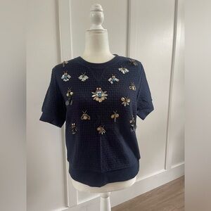 Banana republic embellished sweater top